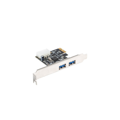 Мрежова карта Lanberg extension card PCI-express -> 2 x USB 3.1 gen 1 + low profile bracket - PCE-US3-002