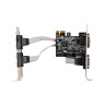 Мрежова карта Lanberg extension card PCI-express 4x com + low profile bracket - PCE-DB9-004