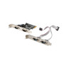 Мрежова карта Lanberg extension card PCI-express 4x com + low profile bracket - PCE-DB9-004