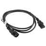 Кабел Lanberg extension power supply cable IEC 320 C13 ->  C14 1.8m - CA-C13E-10CC-0018-BK