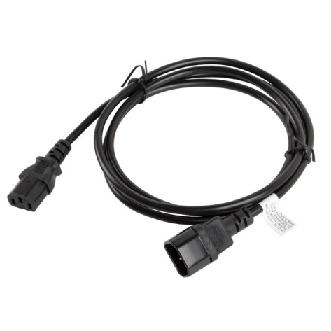 Кабел Lanberg extension power supply cable IEC 320 C13 -> C14 1.8m VDE - CA-C13E-11CC-0018-BK