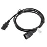 Кабел Lanberg extension power supply cable IEC 320 C13 -> C14 1.8m VDE - CA-C13E-11CC-0018-BK