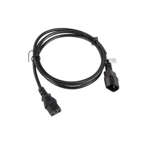Кабел Lanberg extension power supply cable IEC 320 C13 -> C14 1.8m VDE - CA-C13E-11CC-0018-BK