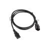Кабел Lanberg extension power supply cable IEC 320 C13 -> C14 1.8m VDE - CA-C13E-11CC-0018-BK