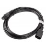 Кабел Lanberg extension power supply cable IEC 320 C13 -> C14 3m VDE - CA-C13E-11CC-0030-BK