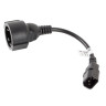 Кабел Lanberg extension power supply cable IEC 320 C14 -> Schuko  - CA-C14E-10CC-0018-BK