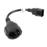 Кабел Lanberg extension power supply cable IEC 320 C14 -> Schuko  - CA-C14E-10CC-0018-BK
