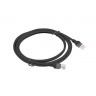 Кабел Lanberg patch cord CAT.6 2m - PCU6-10CC-0200-BK