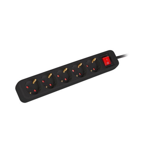 Разклонител Lanberg power strip 1.5m - PS1-05F-0150-BK