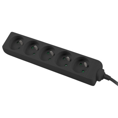 Разклонител Lanberg power strip 1m - PS0-05E-0100-IEC-BK