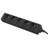 Разклонител Lanberg power strip 1m - PS0-05E-0100-IEC-BK