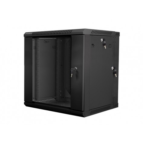 Комуникационен шкаф Lanberg rack cabinet 19” double-section wall-mount 12U  - WF02-6612-10B