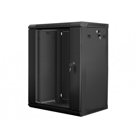 Комуникационен шкаф Lanberg rack cabinet 19” wall-mount 15U  - WF01-6415-10B