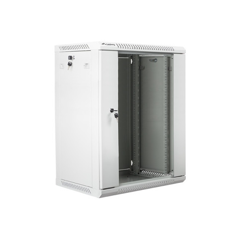 Комуникационен шкаф Lanberg rack cabinet 19” wall-mount 15U  - WF01-6415-10S