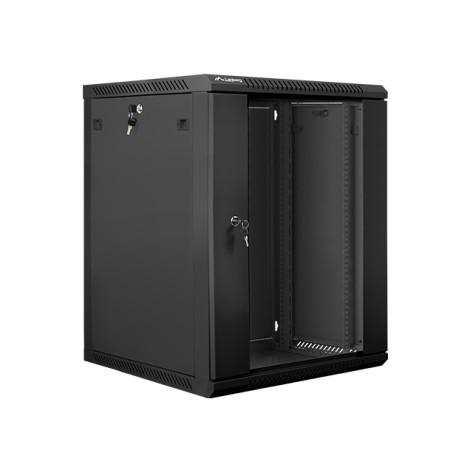 Комуникационен шкаф Lanberg rack cabinet 19” wall-mount 15U  - WF01-6615-10B