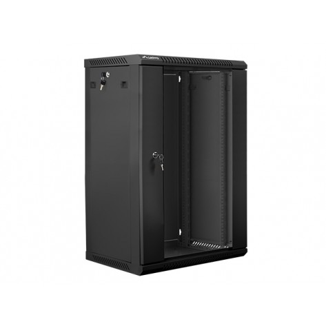 Комуникационен шкаф Lanberg rack cabinet 19” wall-mount 18U  - WF01-6418-10B