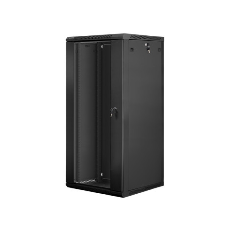 Комуникационен шкаф Lanberg rack cabinet 19” wall-mount 27U  - WF01-6627-10B