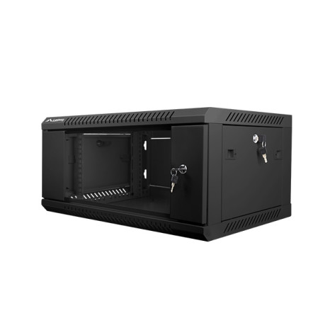Комуникационен шкаф Lanberg rack cabinet 19” wall-mount 4U  - WF01-6404-10B