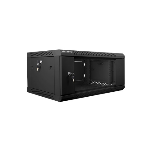 Комуникационен шкаф Lanberg rack cabinet 19” wall-mount 4U  - WF01-6404-10B