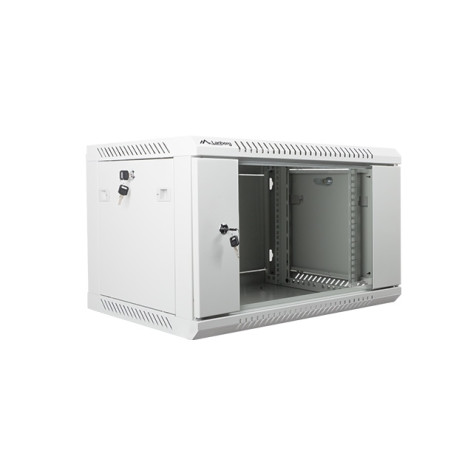 Комуникационен шкаф Lanberg rack cabinet 19” wall-mount 6U  - WF01-6406-10S