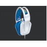 Слушалки Logitech G335 Gaming Headset, PRO-G 40 mm Drivers, DTS Headphone:X 2.0 Surround, Blue Voice Microphone, 240 g, White - 981-001018