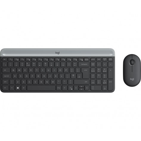 Комплект Logitech Slim Wireless Keyboard and Mouse Combo MK470 - GRAPHITE - 920-009204