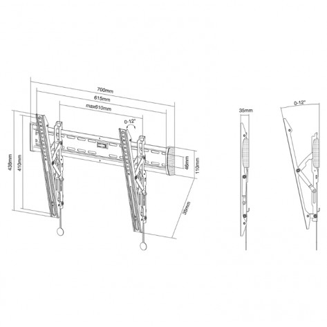 Стойка Neomounts Select Flat Screen Wall Mount  - NM-W365BLACK