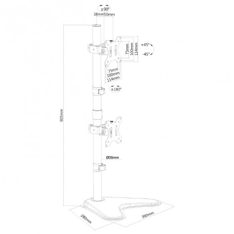 Стойка Neomounts by NewStar Flat Screen Desk Mount  - FPMA-D550DDVBLACK