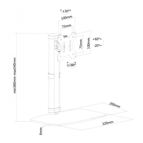 Стойка Neomounts by NewStar Flat Screen Desk Mount  - FPMA-D890BLACK