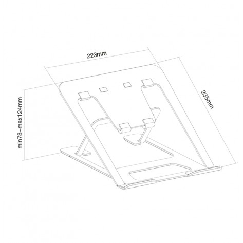 Стойка Neomounts by NewStar Notebook Desk Stand  - NSLS085SILVER