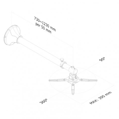 Стойка Neomounts by NewStar Projector Wall Mount  - BEAMER-W100SILVER