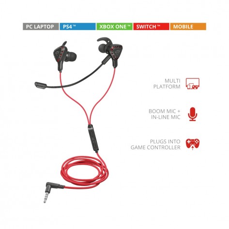 Слушалки TRUST GXT 408 Cobra Multiplatform Gaming Earphones - 23029