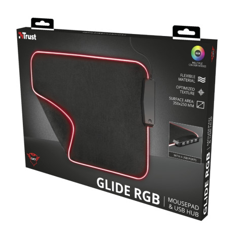 Подложка за мишка TRUST GXT 765 Glide-Flex XXL RGB Flexible Mouse Pad HUB - 23646