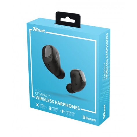 Слушалки TRUST Nika Compact Bluetooth Earphones Black - 23555