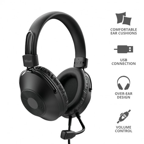 Слушалки TRUST Ozo USB Headset - 24132