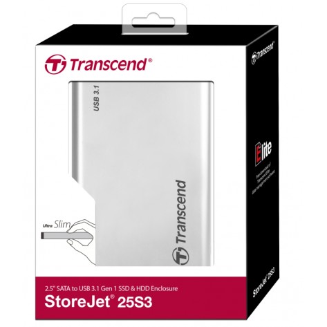 Кутия за твърд диск Transcend 0GB StoreJet 2.5"  - TS0GSJ25S3