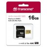 Памет Transcend 16GB microSD UHS-I U3  - TS16GUSD500S