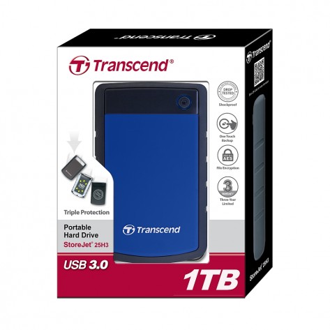 Твърд диск Transcend 1TB StoreJet 2.5" H3B - TS1TSJ25H3B