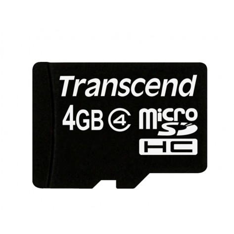 Памет Transcend 4GB microSDHC  - TS4GUSDHC4