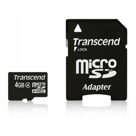 Памет Transcend 4GB microSDHC  - TS4GUSDHC4