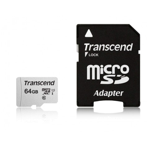 Памет Transcend 64GB microSD UHS-I U1  - TS64GUSD300S-A
