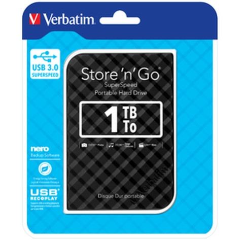 Твърд диск Verbatim ext 1TB USB3.0 Black 2 - 53194