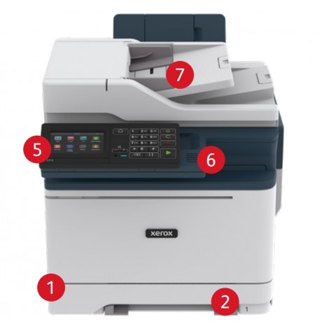 Лазерно многофункционално устройство Xerox C315 A4 colour MFP 33ppm. Pint, Copy, Fax, Flatbed Scanner with RADF, network, wifi, USB, 250 sheet paper tray - C315V_DNI
