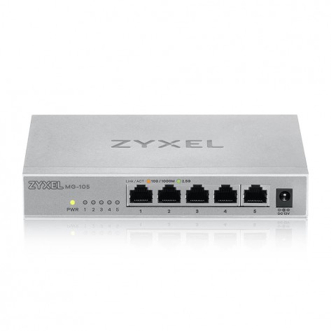 Комутатор ZyXEL MG-105, 5 Ports, Desktop, 2.5G MultiGig unmanaged Switch - MG-105-ZZ0101F