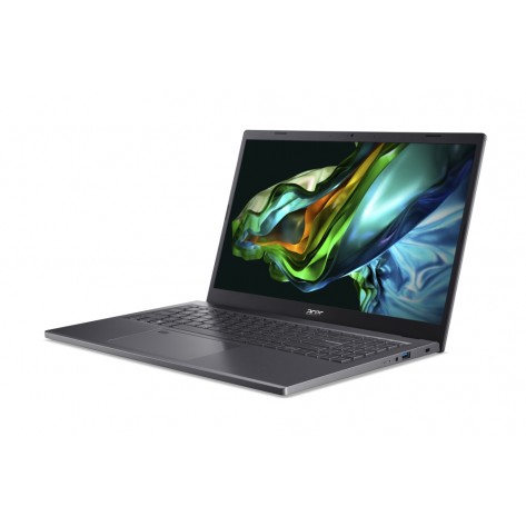 Лаптоп Acer Aspire 5, A515-58M-56WA, Intel Core i5-1335U (1.3GHz up to 4.60GHz, 12MB), 15.6" FHD IPS SlimBezel, 16 GB DDR5, 512GB PCIe NVMe SSD, Intel UMA, Wifi 802.11AX, BT, HD Cam, KB Backlight, Fingerprint reader, Linux, Gray - NX.KHGEX.00H