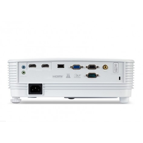 Мултимедиен проектор Acer Projector P1357Wi, DLP, WXGA(1280x800), 4500 ANSI Lumens, 20000:1, 1.3x, 3D ready, VGA in/out, 2xHDMI, RCA, Audio in/out, USB type A (5V/1A), Wireless dongle included, Speaker 1x10W, RS232,  Lamp life up to 15000h, Auto Keystone, Bag, 2.4kg, White - MR.JUP11.001