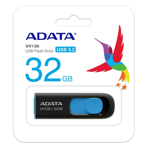 Памет Adata 32GB UV128 USB 3.2 Gen1-Flash Drive Black - AUV128-32G-RBE