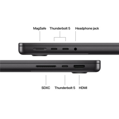 Лаптоп Apple 14-inch MacBook Pro: Apple M5 Pro chip with 15-core CPU and 16-core GPU - MGDR4ZE/A