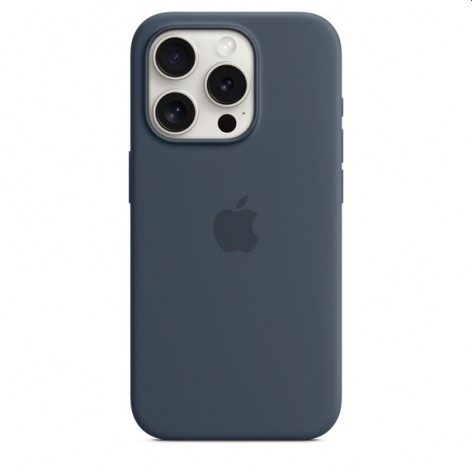 Калъф Apple iPhone 15 Pro Silicone Case with MagSafe - Storm Blue - MT1D3ZM/A