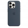 Калъф Apple iPhone 15 Pro Silicone Case with MagSafe - Storm Blue - MT1D3ZM/A